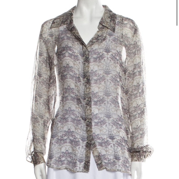 L'AGENCE Tops - L'AGENCE Sheer Silk blouse